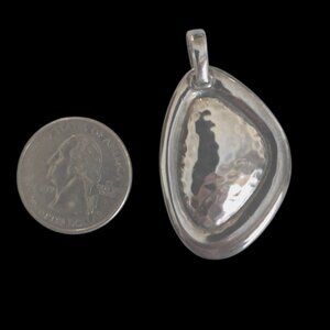 Retired SILPADA Sterling Silver Asymmetrical Hammered Pendant S1748